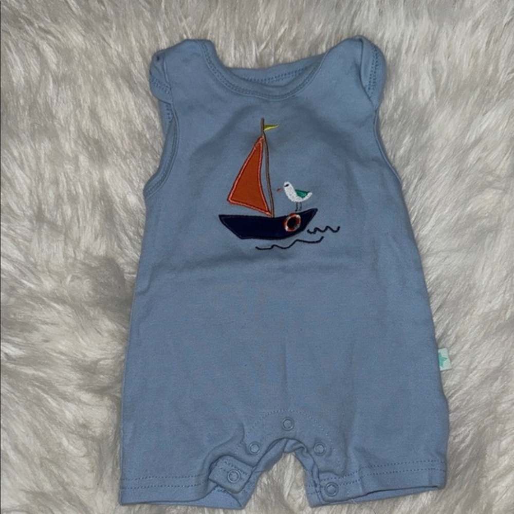 Millie & Myles Baby Romper with Sailboat Design